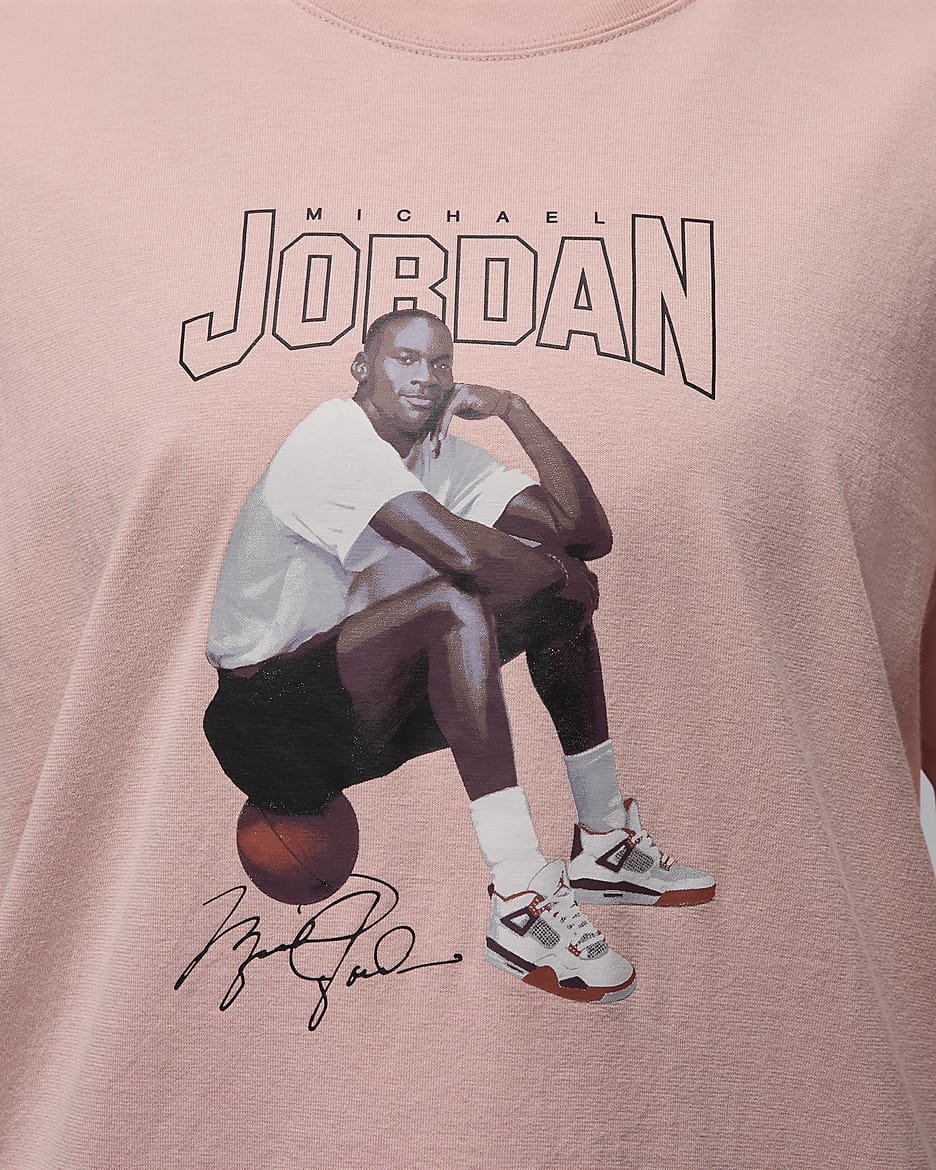 Playera con grafico oversized para mujer Jordan